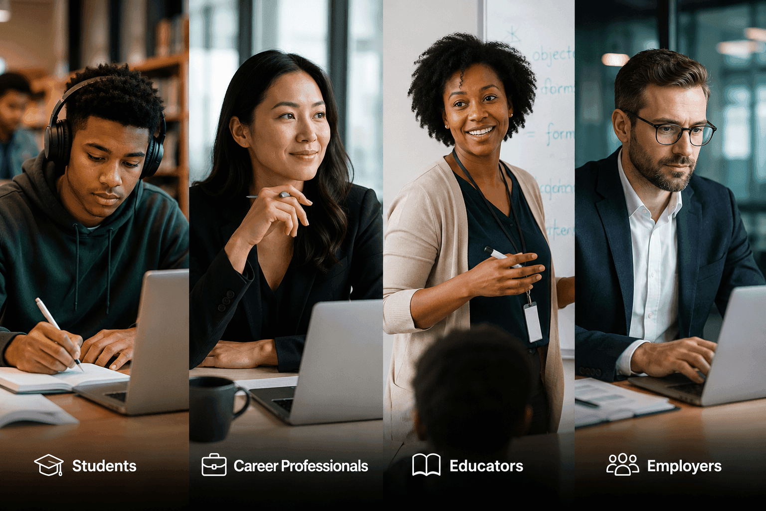 Students, Career Professionals, Educators, and Employers using Nevira AI